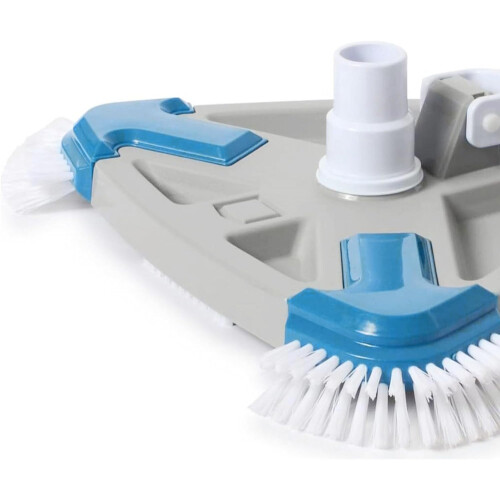 Weighted Triangular Pool Vacuum Head with Side Brushes for Inground and Above Ground Cleaning 1