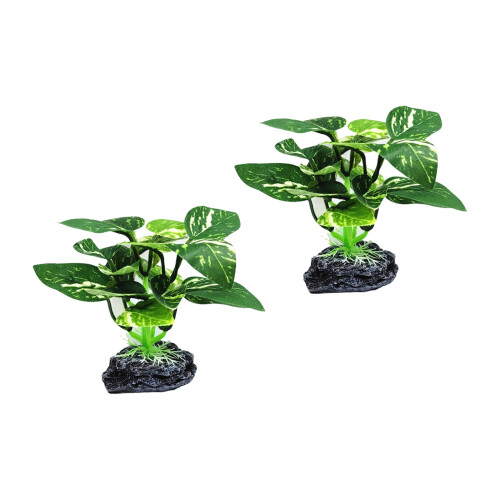 Aquariums Handicrafts Artificial Leaf Plant-Polka dot leaf