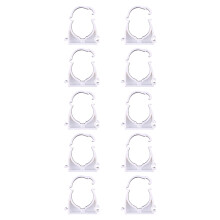 10St Witte Buisklem Clips Van Duurzaam Kunststof Voor Flexibele Buizen