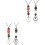4Pièces - Silicone Couleurs Assorties Solides 3
