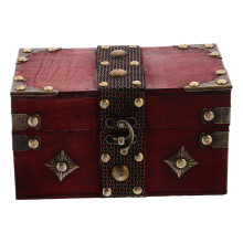 Vintage Schmuckschatulle Rot Holz Mit Praktischem Deckel