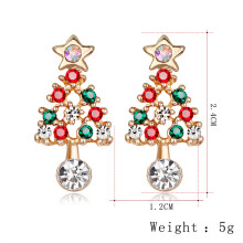 12Stk Weihnachtsbaum Ohrstecker Damen Mehrfarbig Legierung Modeschmuck