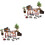 2Sets Assorted Color Miniature Farm Figurines Durable DIY Toy Set 4
