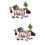 2Sets Assorted Color Miniature Farm Figurines Durable DIY Toy Set 8