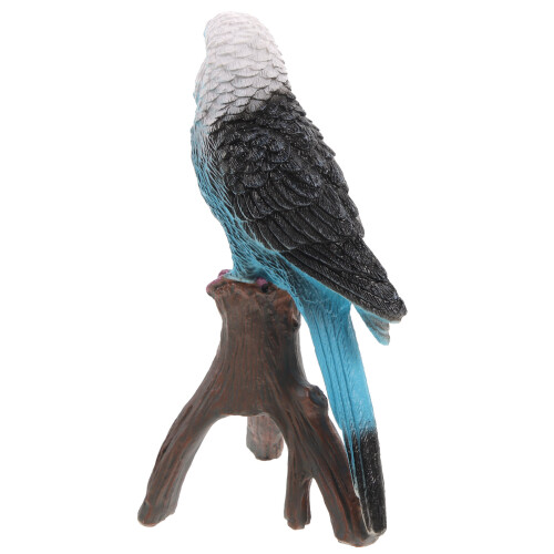 2Stück Künstliche Papageien Stehende Vogelstatue Dekorative 2