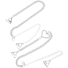 4Paare Damen - Metall Komfort Silber