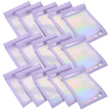 200Ud Bolsas Resellables Moradas De Aluminio Para Alimentos Y Joyería
