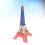 2 Piezas Madera Torre Eiffel Tricolor 3D Educativo 11