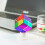 2Pièces Prismes Optiques Cube Multi Couleurs En Miroir Pour Décor 8