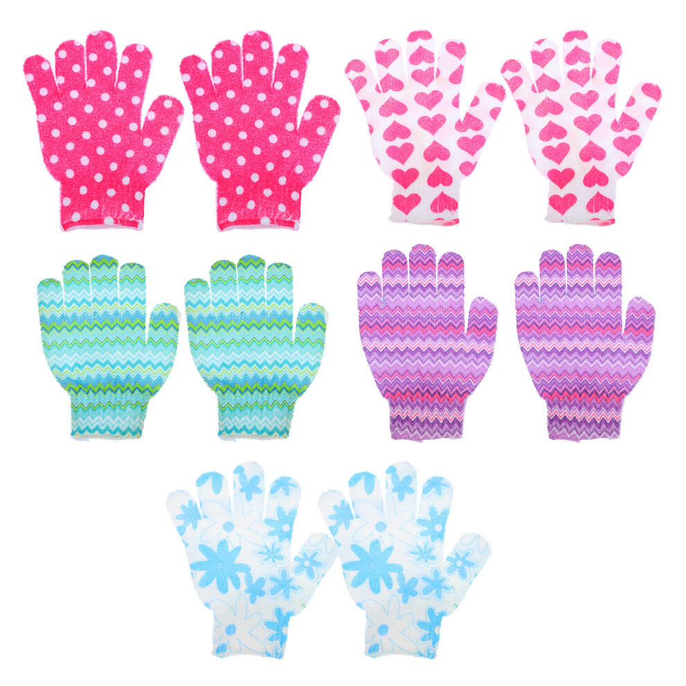 Inoomp 30 Pcs Bath Gloves Bath Ball Child Polyester Double Sided