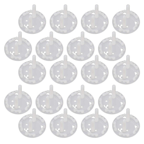 30Pcs Child Safety Outlet Plug Covers White Plastic Socket Protectors