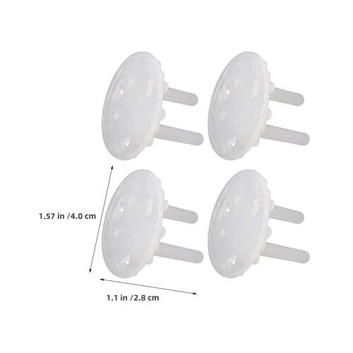 30Pcs Child Safety Outlet Plug Covers White Plastic Socket Protectors 2