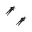 2Pcs Miniature Resin Policeman Action Figure Micro Decor Halloween 8