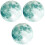 3Pièces Stickers Lumineux Vert PVC Décor 3