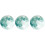 3Pièces Stickers Lumineux Vert PVC Décor 4
