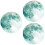 3Pièces Stickers Lumineux Vert PVC Décor 6