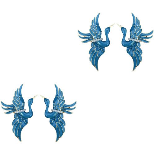 4Pièces Broches Crane Vintage Pour Accessoires Mode Chic 2