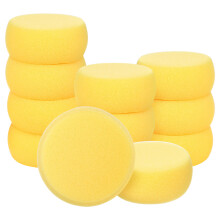 24Pcs Yellow Round Craft Sponges for Pottery Art Painting Easy Clean