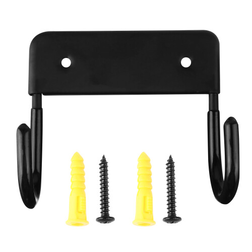 2 Pack Ironing Black Wall Shelf Hook Board Rack Holder 1