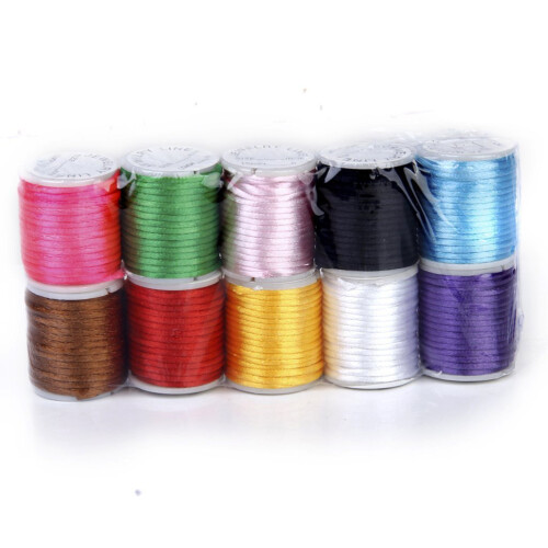 30pcs 2mm Nylon Hand Knitting Cord String Beading Thread (Mixed Color) 2
