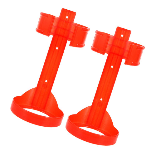 2Pcs Fire Extinguisher Mount Bracket 2Lb Wall Hanger Red 2