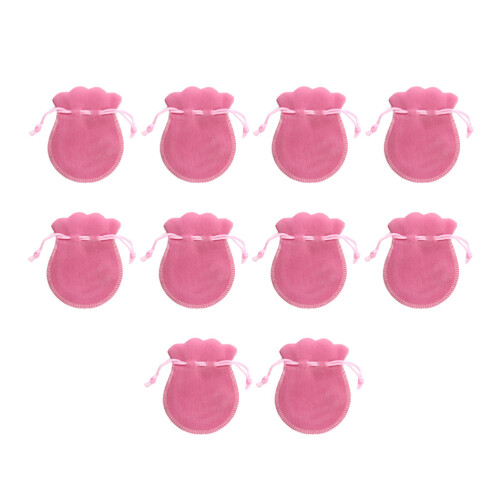 10Pz Sacchetti Organizer Rosa Con Coulisse Per Uso Festivo 2