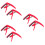 6 Pcs Ukulele Capo Metal Suite Guitar Red 9