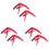 6 Pcs Ukulele Capo Metal Suite Guitar Red 4