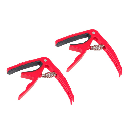 6 Pcs Ukulele Capo Metal Suite Guitar Red 2