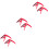 6 Pcs Ukulele Capo Metal Suite Guitar Red 7