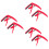 6 Pcs Ukulele Capo Metal Suite Guitar Red 8