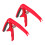 6 Pcs Ukulele Capo Metal Suite Guitar Red 2