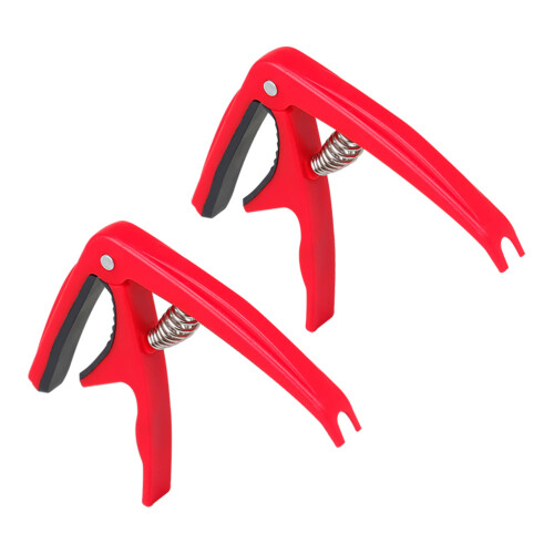6 Pcs Ukulele Capo Metal Suite Guitar Red 1