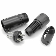 5Szt Czarny Męski Wtyk Mikrofonowy Xlr Trójżyłowy Do Sprzętu Audio