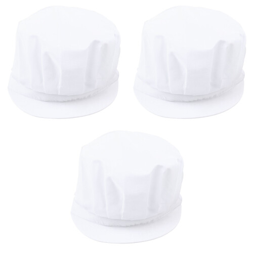 3Pcs Chef Hat Mesh Dustproof Breathable Food Workshop Protective Hat 2