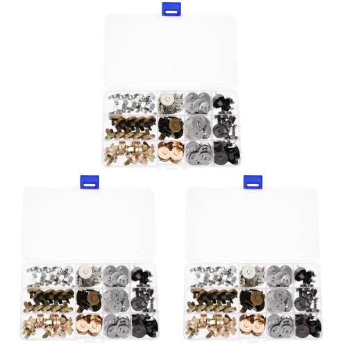 120 Pcs Magnetic Button Clasp Diy Snaps Fastener Clothing Clasp Button 1
