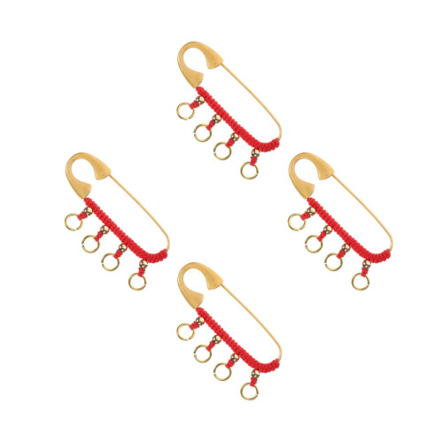 4Pz Vintage Brooch in Ottone Per E Sciarpa 2