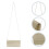 Borsa Sera Oro Mini Crossbody in Tessuto 3