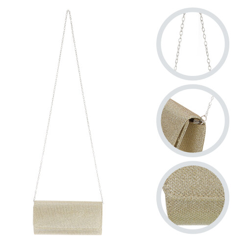 Borsa Sera Oro Mini Crossbody in Tessuto 2