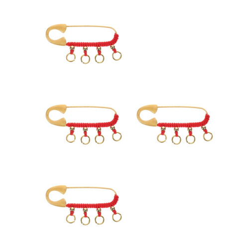 4Pz Vintage Brooch in Ottone Per E Sciarpa 1
