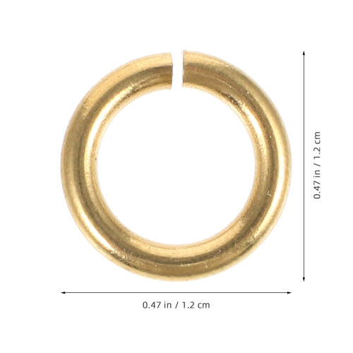 10Pz Anelli Collegamento in Ottone Per Cuoio DIY 1