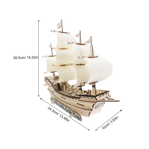 5 Puzzle 3D Barca A Vela Nave Decorazione 1
