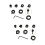 18 Pcs Woodworking Drill Bit Depth Stop Collars Ring Positioner 3-16mm 7