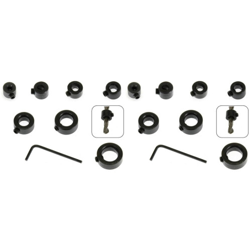 18 Pcs Woodworking Drill Bit Depth Stop Collars Ring Positioner 3-16mm 1