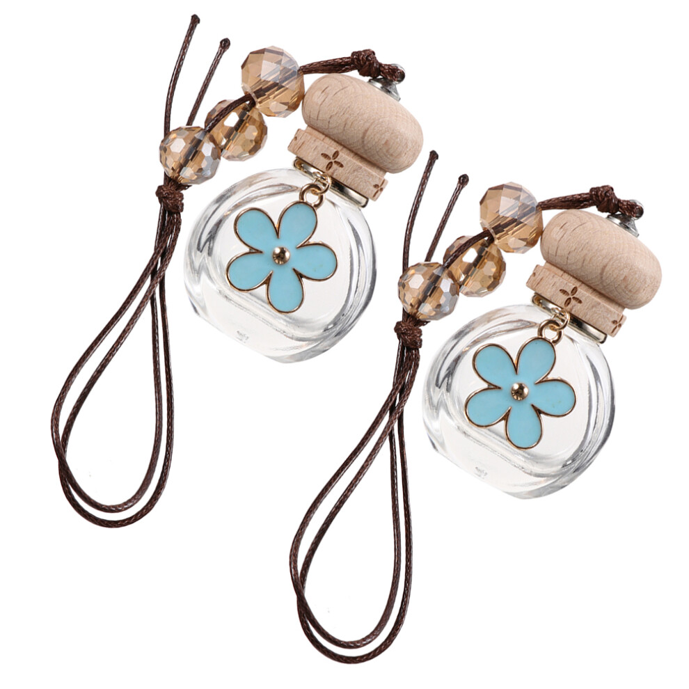 2Pcs 6Ml Glass Hanging Car Air Freshener Diffuser For Essential Oils 3583931202417
