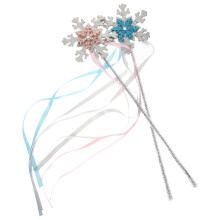 4Pcs Assorted Color Snowflake Fairy Wands for Girls Kids Party Favors