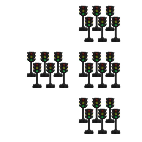 24 Pcs Traffic Light Simulation Toy for Kids Educational Playset 2