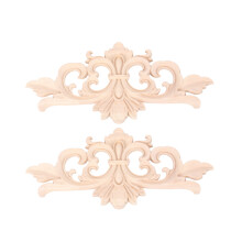 Solid Wood Onlay Applique Patterns For Wall Decoration 4pcs
