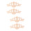 Solid Wood Onlay Applique Patterns For Wall Decoration 4pcs 7
