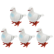 15 Pcs Clockwork Pigeon Peace Dove White Toy Plastic Child